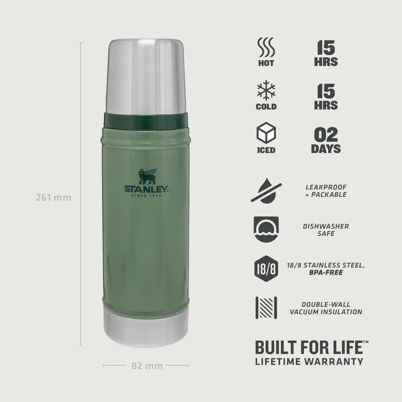 0.47L Stanley Classic Legendary Bottle - Hammertone Green-2