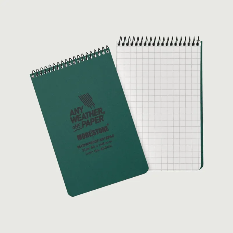A33MIL Modestone A6 Top Spiral Waterproof Notepad - Green