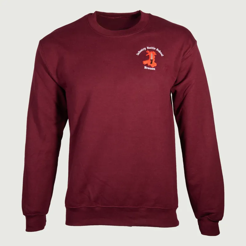 JayJays Embroidered IBS Brecon Sweatshirt - Maroon