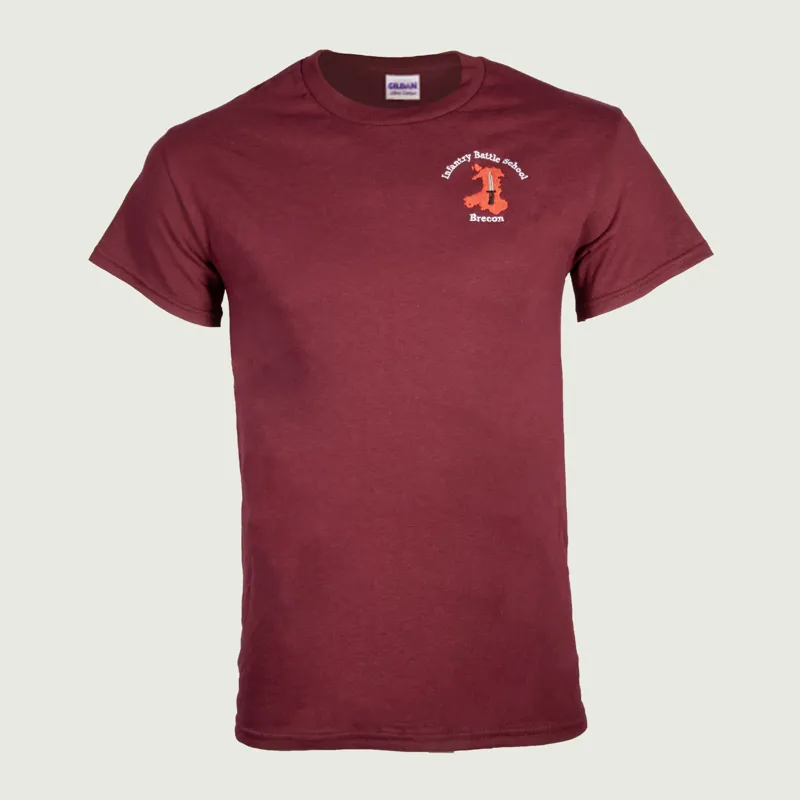 JayJays Embroidered IBS Brecon T Shirt - Maroon