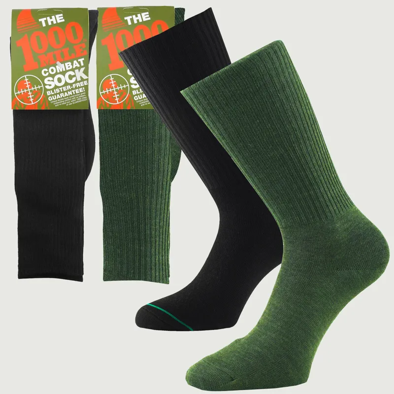 1000 Mile Combat Sock - Green-1