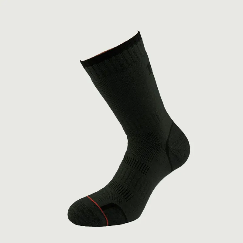1000 Mile Combat Sock - Twin Pack Green And Charcoal-2