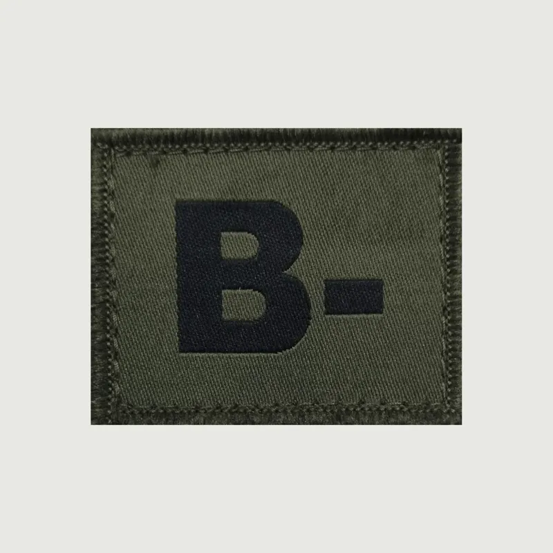 Hook And Loop Blood Patch - Type: B- Green