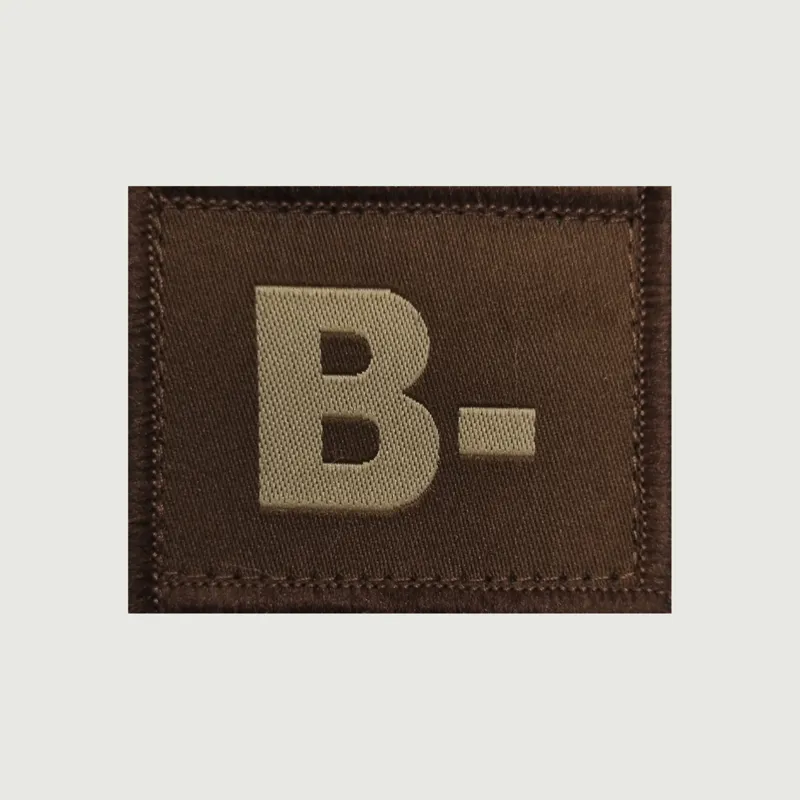 Hook And Loop Blood Patch - Type: B- Tan