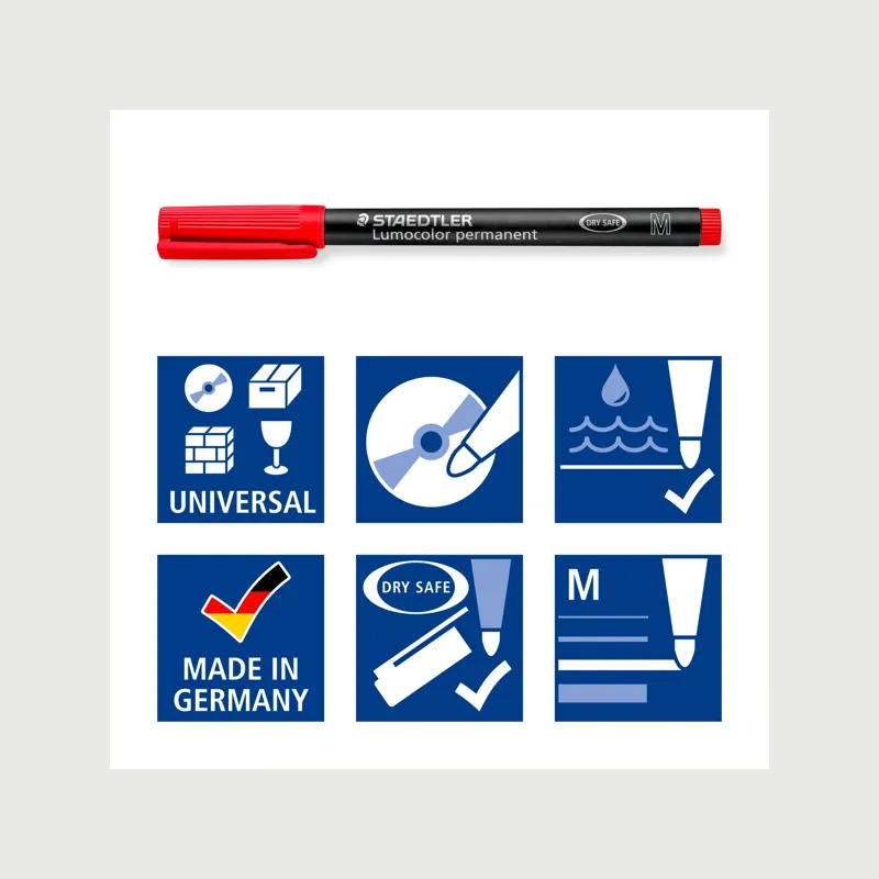 313 WP4 Staedtler Lumocolor Pens Permanent - SUPERFINE TIP - 4 pack-2
