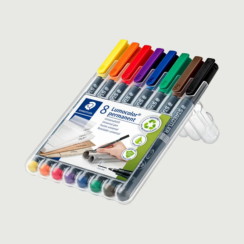 318 WP8 Staedteler Lumocolor Permanent - FINE TIP - 8 Pack 