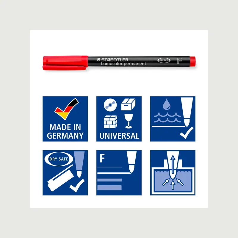 318 WP8 Staedteler Lumocolor Permanent - FINE TIP - 8 Pack -3