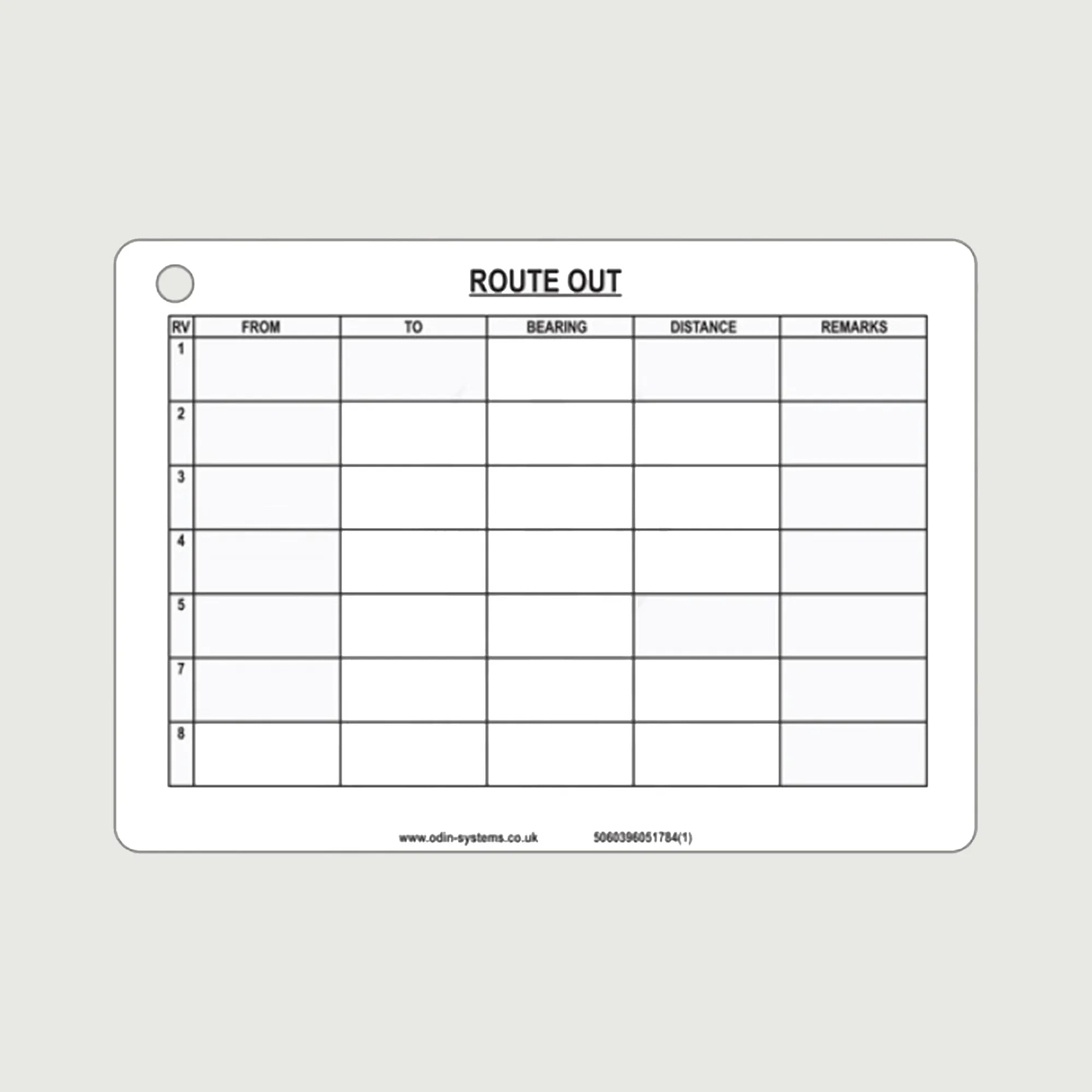 Assorted Routh Cards B6 Route Card - Battle Slate