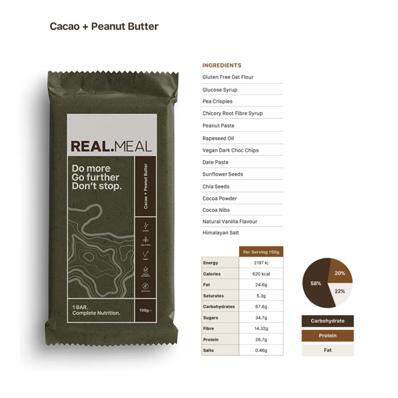 Real Meal Cocoa and Peanut Butter Nutrition Bar-1