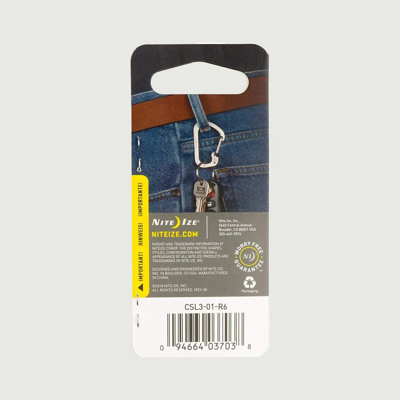 SlideLock Carabiner Size 3 - Black-1