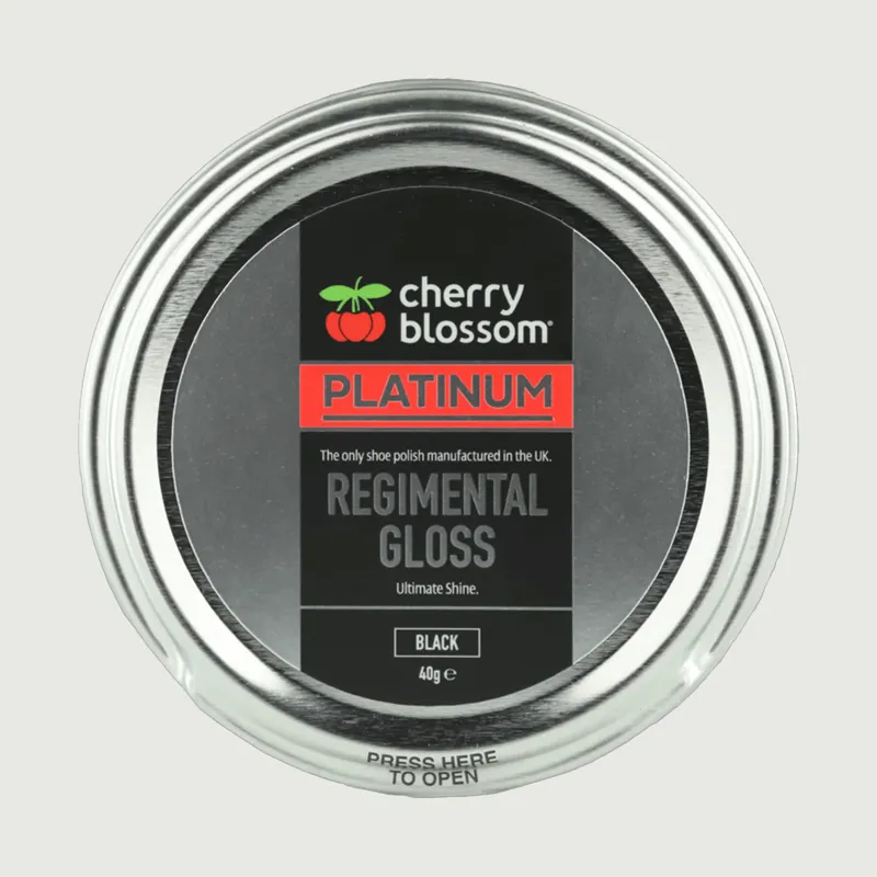 Cherry Blossom Platinum Regimental Gloss - Black