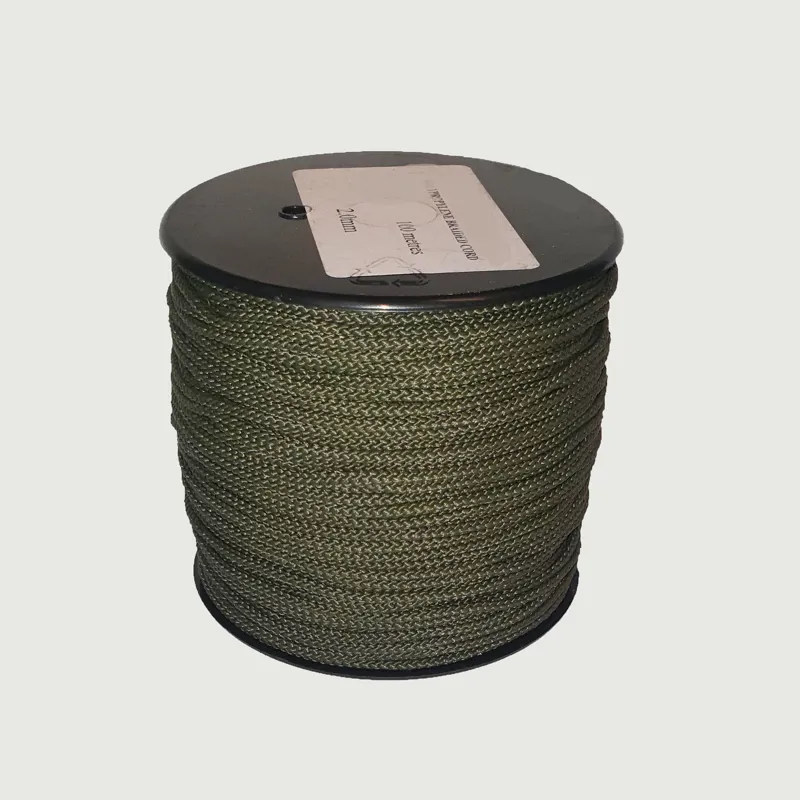 100 Metre 2mm Comms Cord - Olive Green