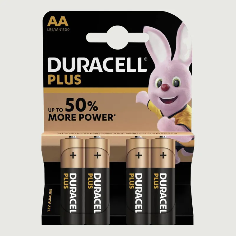 Duracell AA Plus Power Batteries - 4 Pack