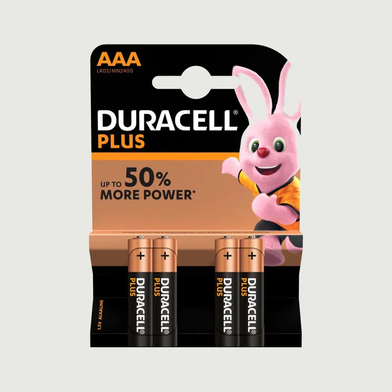 Duracell AAA Plus Power Batteries - 4 Pack