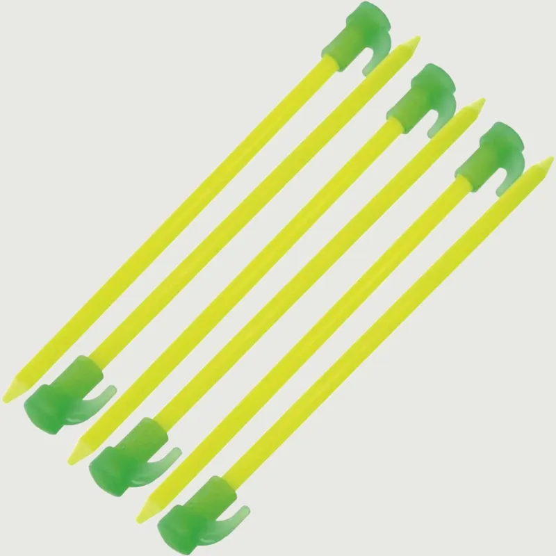 Fluorescent Tent Pegs - Stakes In Yellow-1