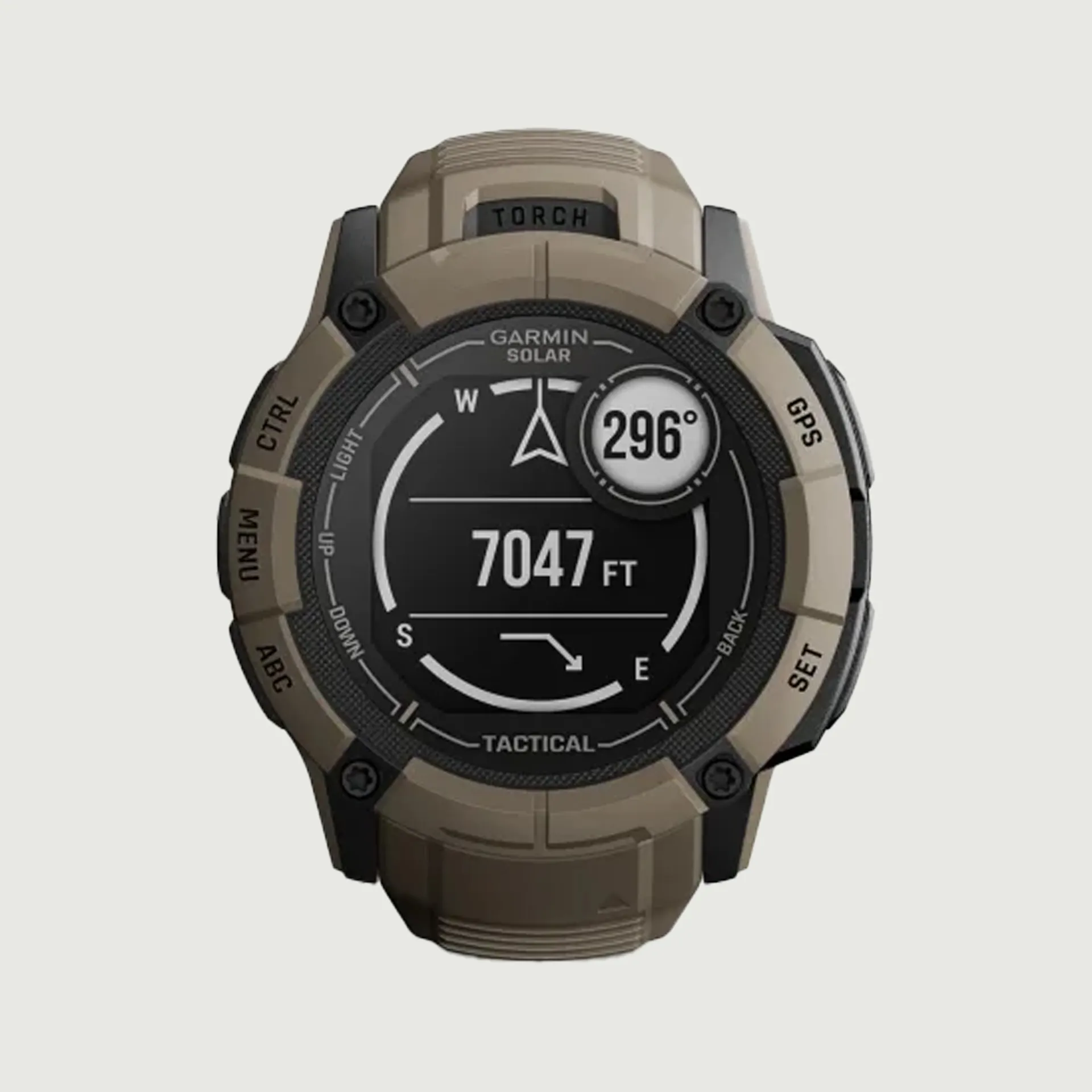 010-02805-02 Garmin Instinct 2x Solar Tactical Edition Coyote Tan