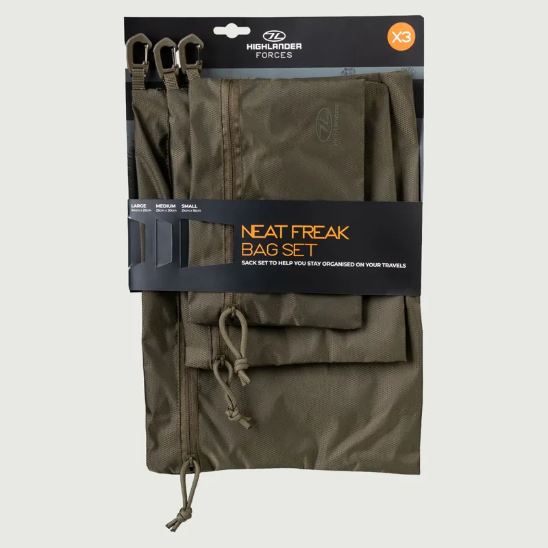 Neat Freak Bag Set - Ranger Green - 3 Piece Set-1