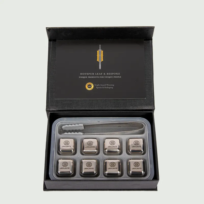 8 x Hotspur Leaf Ice Cubes - Stainless Steel