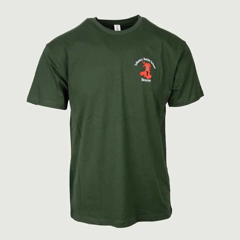 JayJays Embroidered IBS Brecon T Shirt - Bottle Green