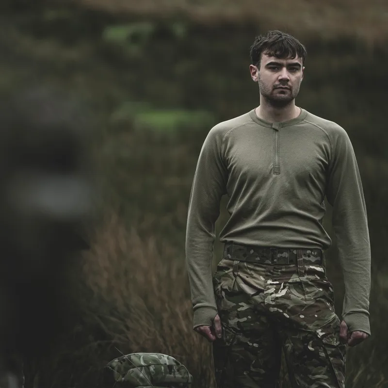 JayJays Balath Long Sleeve Technical Base Layer - Light Olive-6