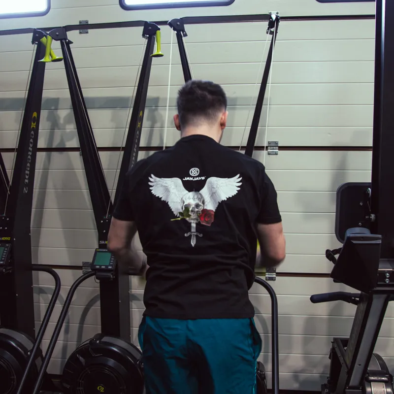 JayJays Skull and Rose T-Shirt - Unisex - Black-4