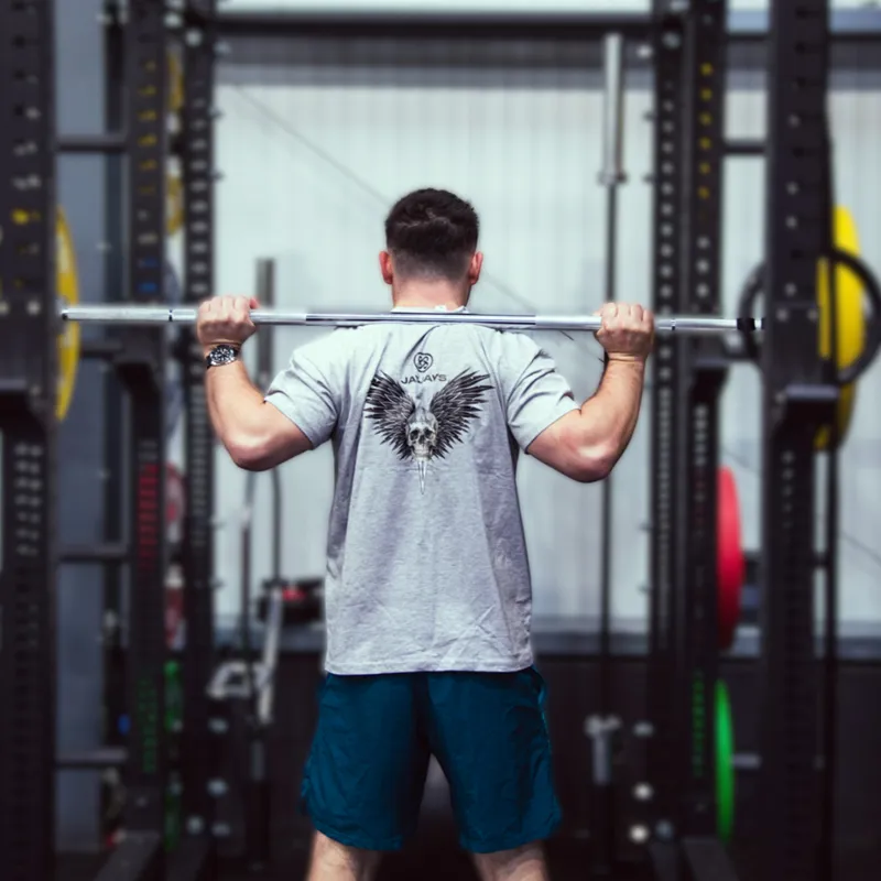 JayJays Skull and Wings T-Shirt - Unisex - Grey-4