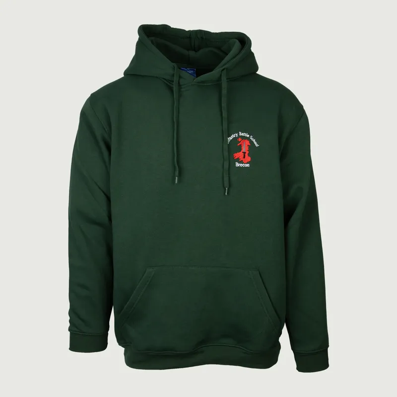 JayJays Embroidered IBS Brecon Hoodie - Bottle Green