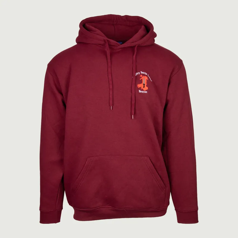 JayJays Embroidered IBS Brecon Hoodie - Maroon