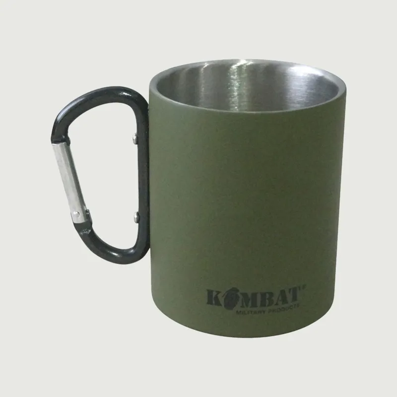 Carabiner Mug Stainless Steel - Olive Green