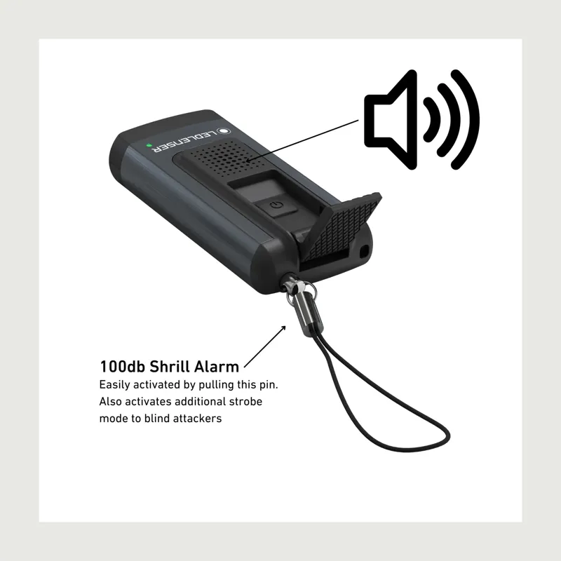 Ledlenser K6R Safety Rechargeable Keyring Torch - Gold and White-1