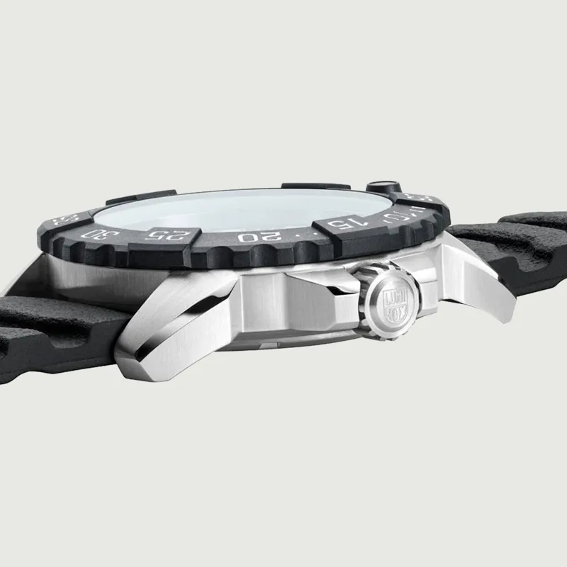 45mm Luminox Navy SEAL Steel Watch - Black / White Dial-6