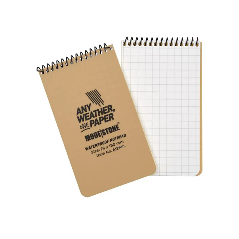 Modestone 3in x 5in Waterproof Notepad - Military Model - Tan