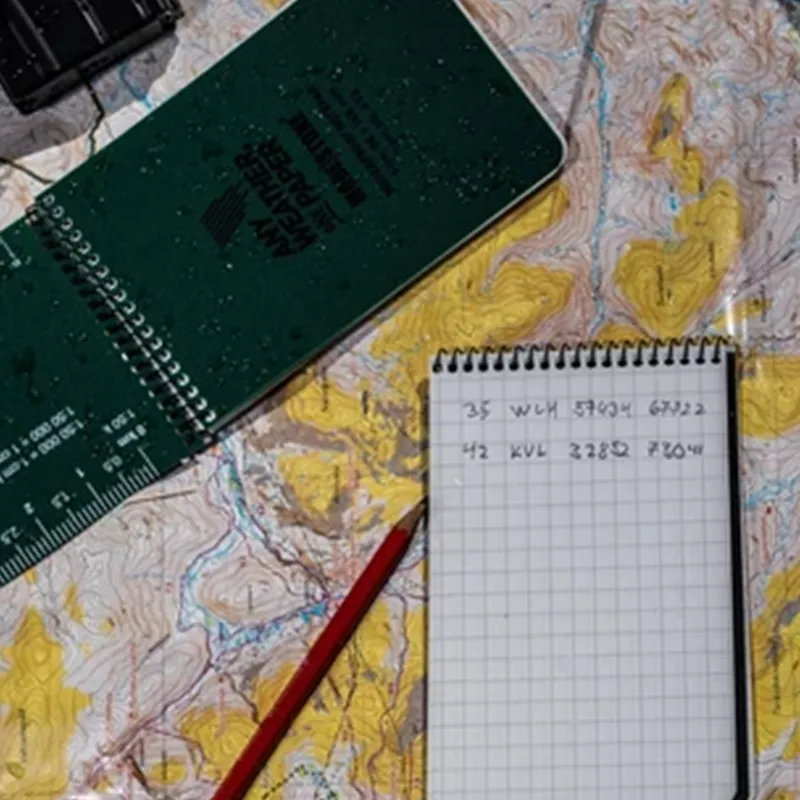 Modestone 3in x 5in Waterproof Notepad - Military Model - Tan-1