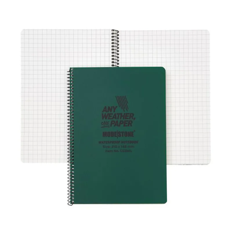 Modestone A5 Waterproof Notepad - Military Model - Green