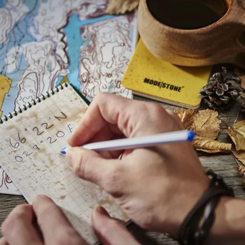 Modestone A6 Waterproof Notepad - Military Model - Tan-1