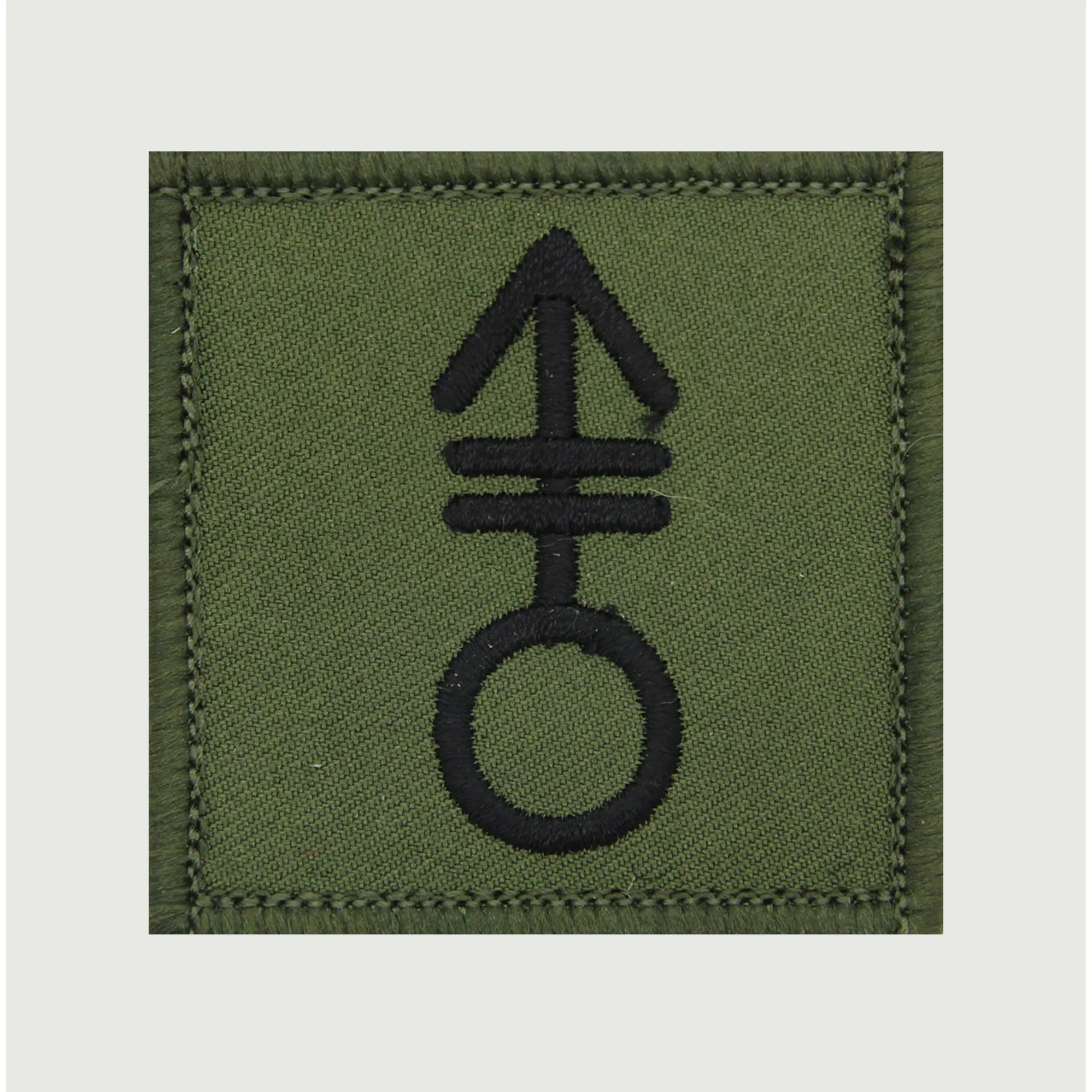 Mortars Map Symbol Subdued Hook and Loop Patch in Olive Green