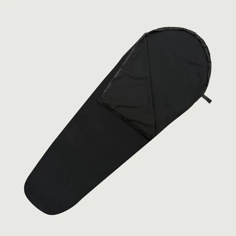 Mummy Style Fleece Sleeping Bag Liner - Black