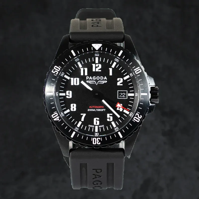 PAGODA Tactical 2 Bravo Watch - Black-2