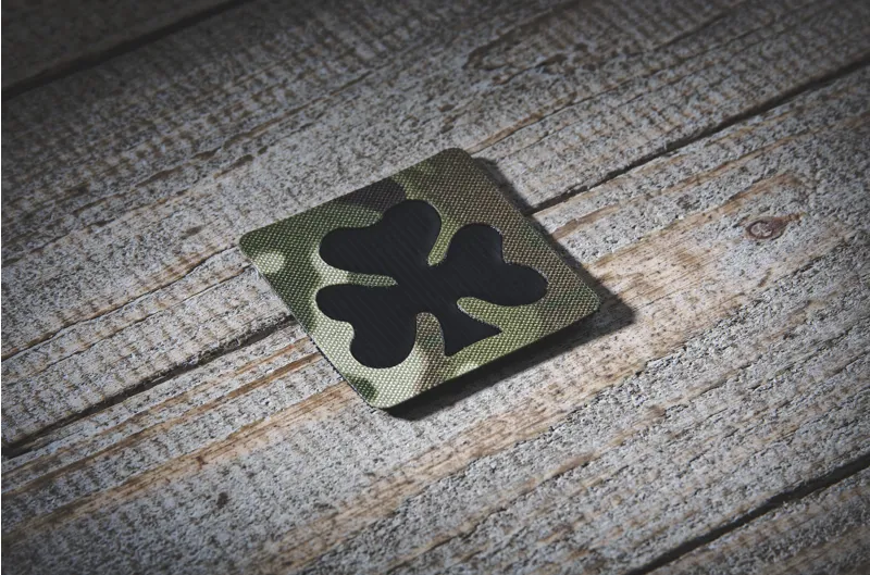 Royal Irish Regiment Shamrock Patch - Subdued - None IRR - Laser Cut