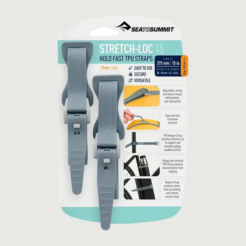 No. 15 Stretch-Loc TPU Straps 20mm x 375mm - 2 Pack