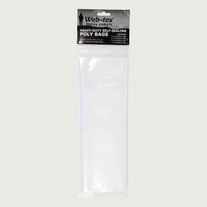 Web-Tex Zip-Lock Self-Seal Bags - Clear-1