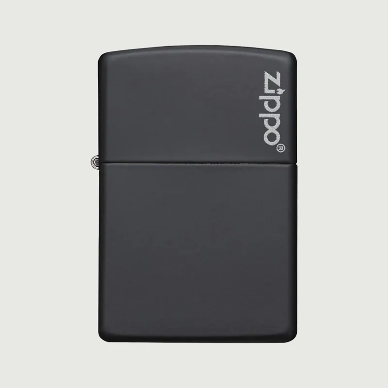 Zippo Classic Lighter With Logo On Matte Black