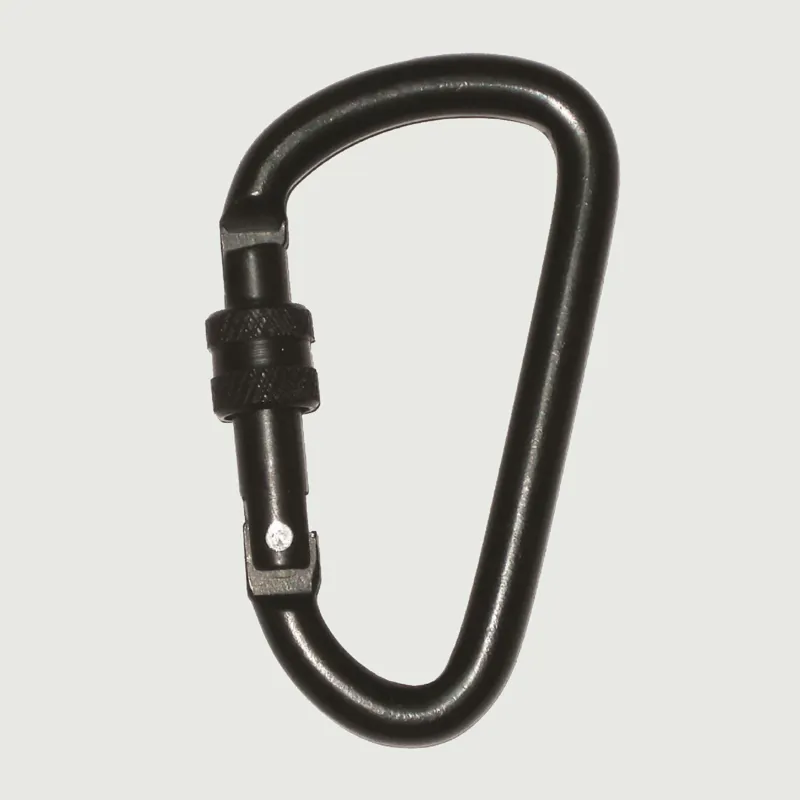 6mm Screwgate Carabiner 2 pack - Black