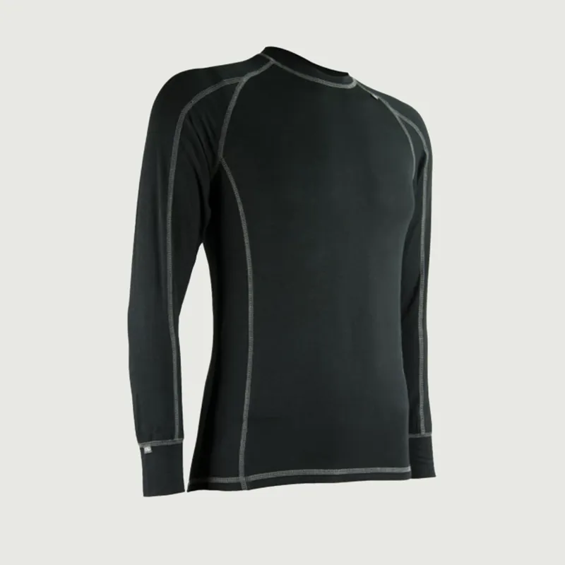 Bamboo 190 Long Sleeve Base Layer Top - Black