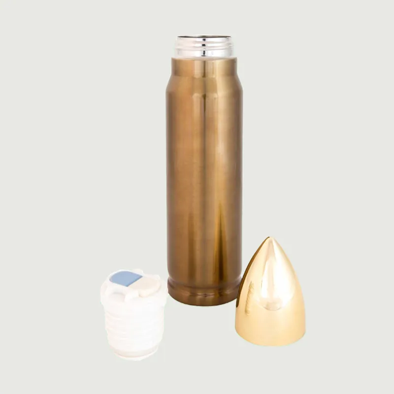 500ml Bullet Flask - Brass Coloured-1