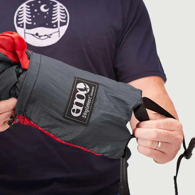 ENO Singlenest Hammock - Black And Charcoal-4