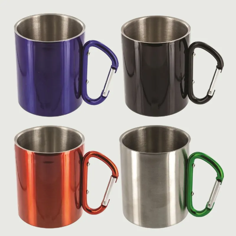 Stainless Steel Insulated Karabiner Cup - Multi Colour