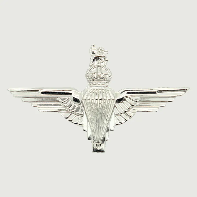Parachute Regiment Kings Crown Cap Badge - Silver