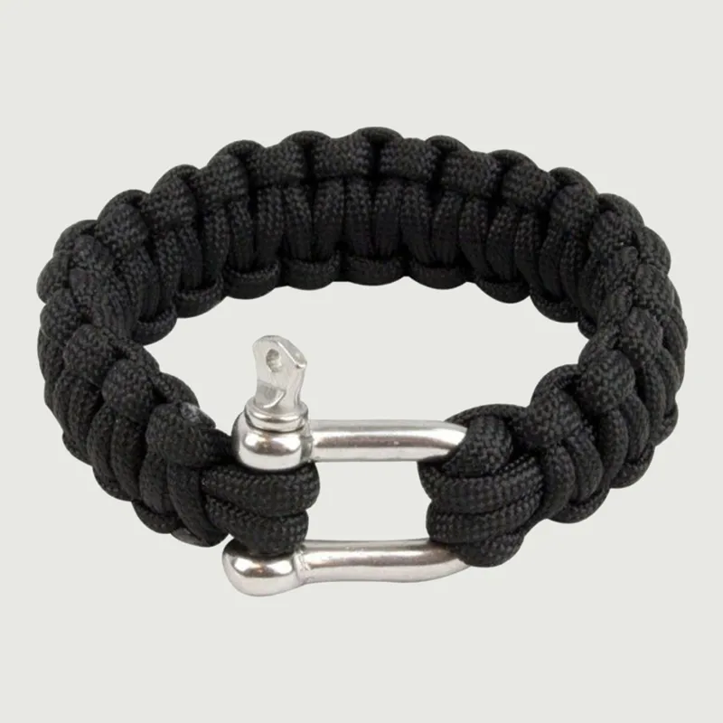 Paracord D-Ring Bracelet - Black