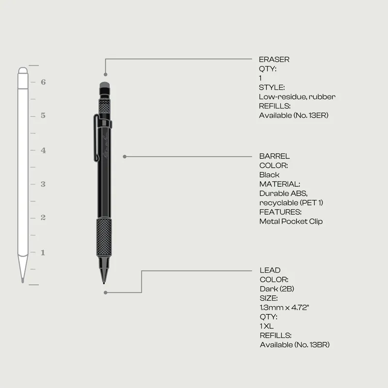 Rite In The Rain Mechanical Clicker Pencil - Black-1